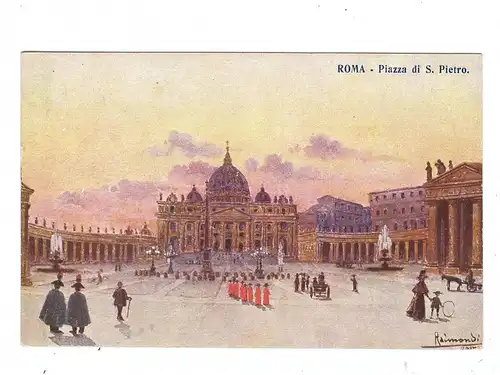 VATICAN - Piazza di S. Pietro, Künstler-Karte Raimondi