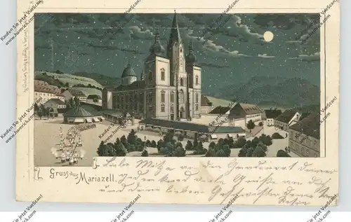 A 8630 MARIAZELL, Gruss aus..., Mondscheinkarte, 1901