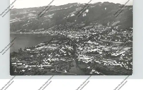 A 6900 BREGENZ, Luftaufnahme mit Fussball-Stadion