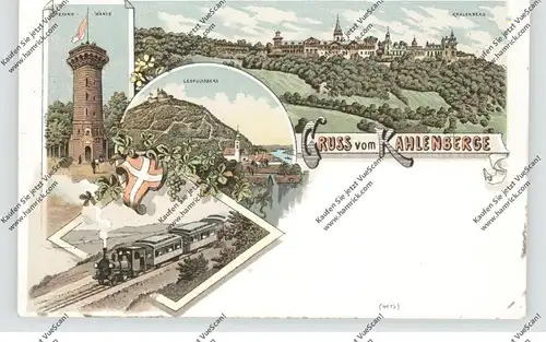 A 1000 WIEN - DÖBLING (19), Lithographie, Kahlenberg - Zahnradbahn, Stefanie-Warte, Leopoldsberg