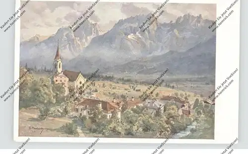 A 9991 DÖLSACH mit Lienzer Dolomiten, Künstler-Karte