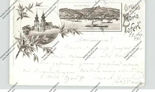 A 3672 MARIA TAFERL, Lithographie 1897, Binnenschiffe Donau