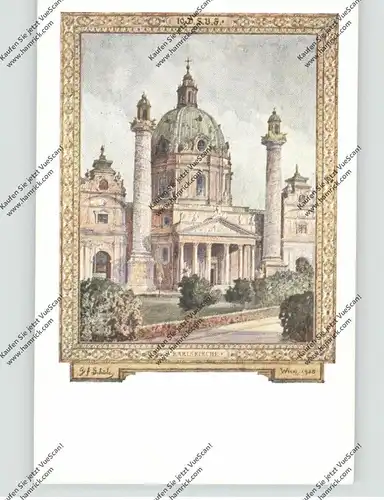 A 1000 WIEN, Karlskirche, Fest-Postkarte des 10. Deutsches Sängerbundfestes, 1928