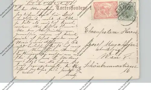 A 3294 MARIAZELL, Gesamtansicht, Vignette Deutscher Wehrschatz Südmark