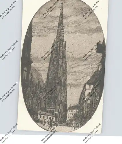 A 1000 WIEN, Stefansdom, Original Radierung