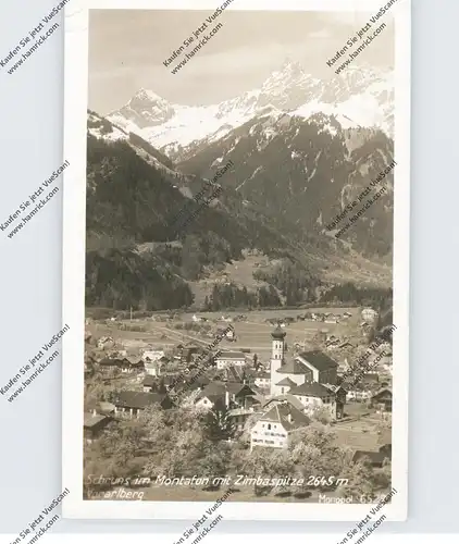 A 6780 SCHRUNS, Ortsansicht 1930, Nachgebühr / Tax Schweiz