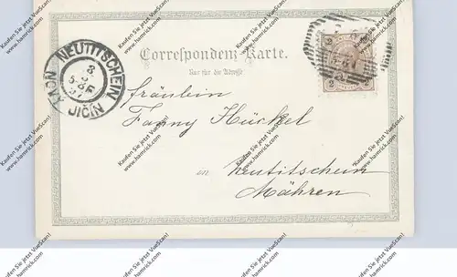 A 1000 WIEN, Lithographie 1897, Belvedere, Karlskirche, Tegetthof Denkmal