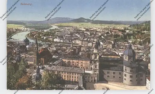 A 5000 SALZBURG, Stadtansicht 1917, deutsche Feldpost, Photochromiekarte