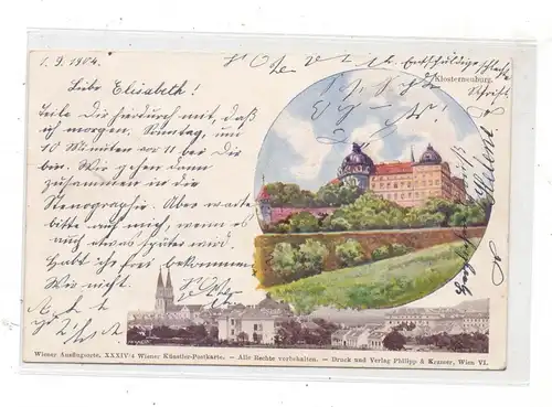 A 3400 KLOSTERNEUBURG, Litho, Philipp & Kramer XXXIV/4 Wiener Künstler-Postkarte