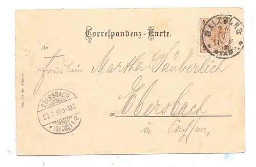 A 5000 SALZBURG, Gruss aus.. ,Salzburg von Mülln, 1899