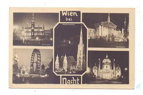 A 1000 WIEN, Wien bei Nacht, 1943, Feldpost 2.WK, Lazarett