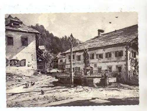 A 9872 MILLSTATT, Marktplatz, Künstler-Karte H.Darnaut