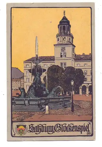 A 5000 SALZBURG, Glockenspiel, Künstler-Karte, Deutscher Schulverein