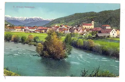 A 8713 ST. MICHAEL, Ortsansicht, 1916, deutsche Feldpost