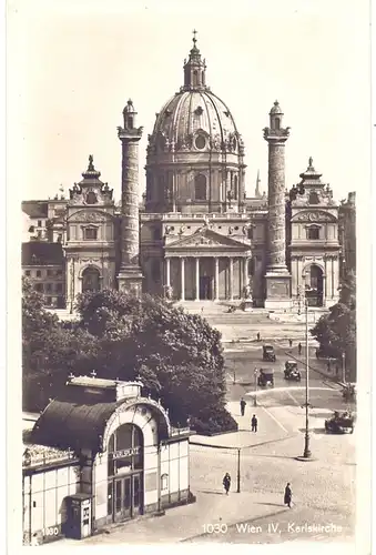 A 1000 WIEN, Karlskirche, U-Bahn-Station Karlsplatz, Telefonzelle