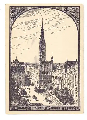DANZIG, Lange Markt, Künstler-Karte