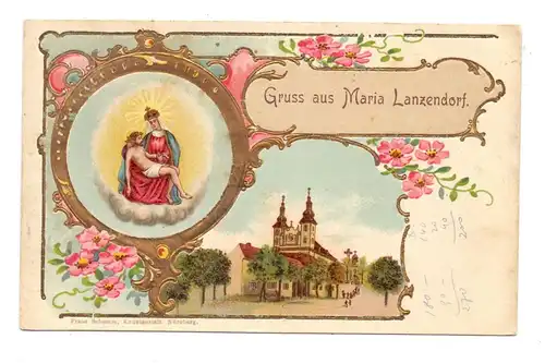 A 2326 MARIA LANZENDORF, Präge - Lithographie, Wallfahrtskirche