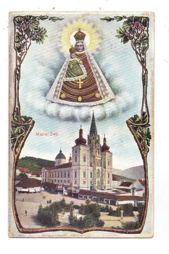 A 8630 MARIAZELL, Basilika, Litho, 1900, Verkaufsstände