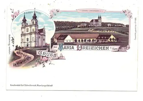A 3744 ROSENBURG - MOLD, Lithographie, Gruss aus Maria-Dreieichen, ca. 1900