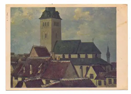 EESTI - TALLINN, Niguliste kirk, Künstler-Karte Nyman, 1943