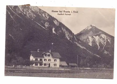 A 6600 REUTTE - MUSAU, Gasthof Raintal, 1919