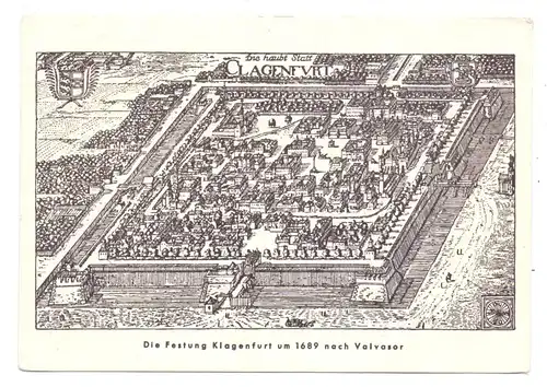 A 9000 KLAGENFURT, Historische Ansicht von 1689, Rotary Club Klagenfurt
