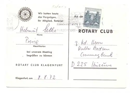 A 9000 KLAGENFURT, Historische Ansicht von 1689, Rotary Club Klagenfurt