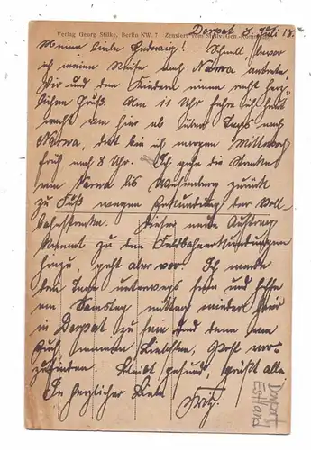 EESTI / ESTLAND - DORPAT / TARTU, Domruine, 1918, deutsche Feldpost