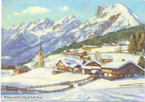 A 6100 TELFS - MÖSERN, Werbe-Karte Patzenhofer Kasslhof-Menthof