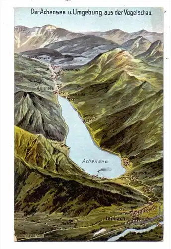 A 6200 JENBACH, Jenbach und Achensee, Künstler-Karte Felle - Isny