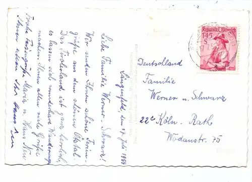 A 6444 LÄNGENFELD, Ötztal, Ortsansicht, 1959