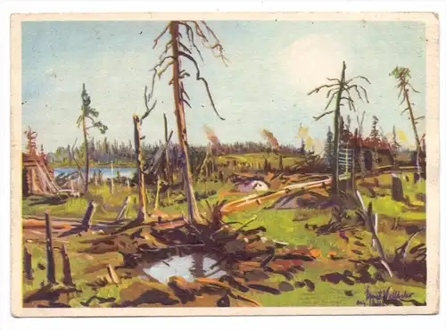 SUOMI / FINNLAND - 2.Weltkrieg, Kiestinki, Kämpfe der Waffen - SS Frühjahr 1942 gegen russische Verbände