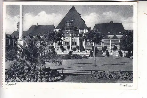 DANZIG / GDANSK - ZOPPOT, Kurhaus, 1942, rück. Kleberest