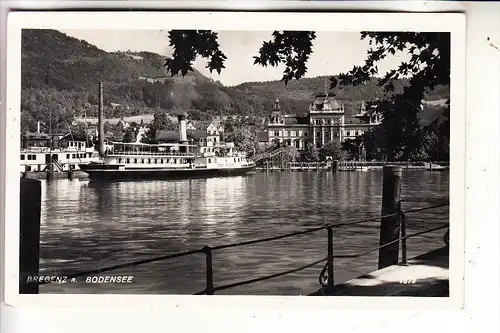 A 6900 BREGENZ, Hafen, Bodenseeschiff "Stadt Bregenz", 1948