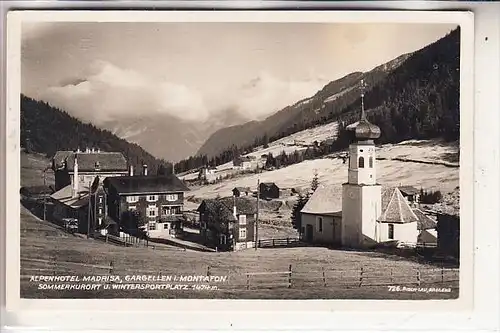 A 6791 ST. GALLENKIRCH - GARGELLEN, Alpenhotel Madrisa, 1927