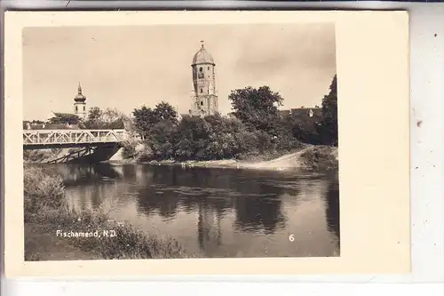 A 2401 FISCHAMEND, Flußansicht mit Brücke, 1941