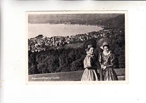 A 6900 BREGENZ, Panorama & Altbregenzer Trachten, 194...