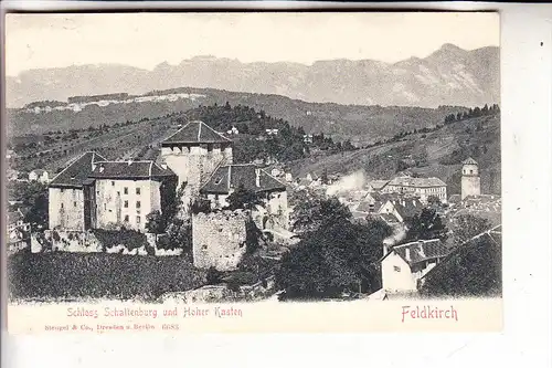 A 6800 FELDKIRCH, Schloss Schattenburg & Hoher Kasten, ca. 1905, Stengel-Dresden