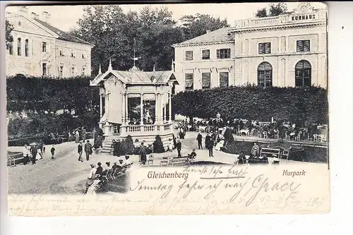 A 8344 BAD GLEICHENBERG, Kurpark, 1913