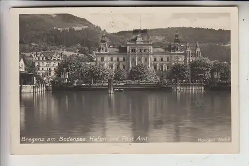 A 6900 BREGENZ, Hafen & Post Amt, 1935