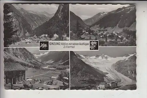 A 6290 MAYRHOFEN - GINZLING, Mehrbildkarte