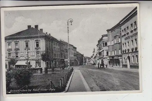 A 4710 GRIESKIRCHEN, Adolf - Hitler - Platz, 1943, Karte nach Luxemburg gelaufen