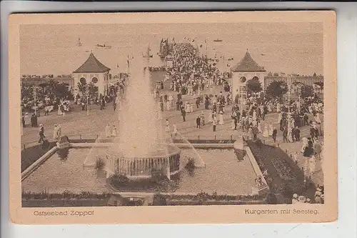 DANZIG - ZOPPOT, Kurgarten mit Seesteg