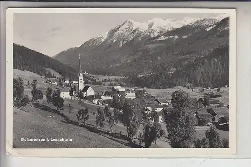 A 9655 LESACHTAL - ST. LORENZEN, Ortsansicht, 1962, kl. Eckknick