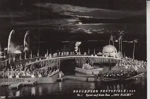 A 6900 BREGENZ, Bregenzer Festspiele 1959, 1001 Nacht,  Brenz Nr. 1