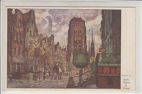 DANZIG, St.Marien, Künstler-Karte Ernst Kolbe