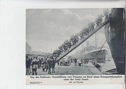 ESTLAND - EESTI, Militär 1.Weltkrieg, Verschiffung deutscher Truppen nach der Insel Oesel, Photo 18 x 23,5 cm