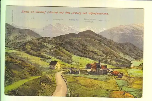 A 6580 ST.CHRISTOF am ARLBERG, Hospiz, 1924, Photochromiekarte