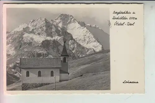 A 6450 SÖLDEN - HOCHSÖLDEN, Bergkirchlein, 1958, Briefmarke fehlt