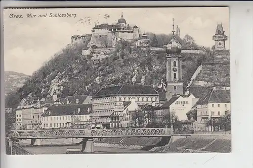 A 8000 GRAZ, Mur und Schlossberg 1911